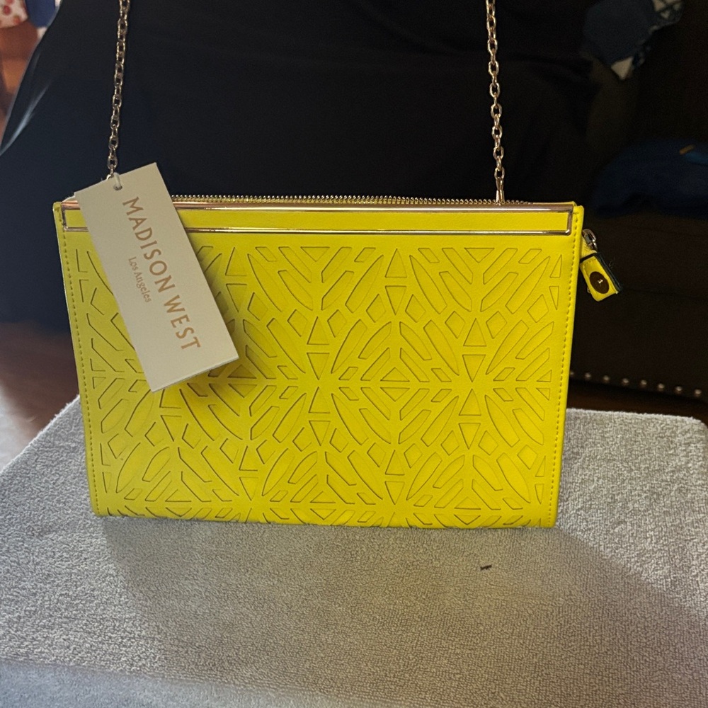 Madison West Vibrant Yellow Crossbody Bag
